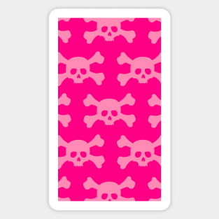 Pink Skull Pattern Sticker